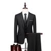 Men's Slim Fit Korean Style Suit - Three-Piece Formal Business Attire for Groom or Groomsman