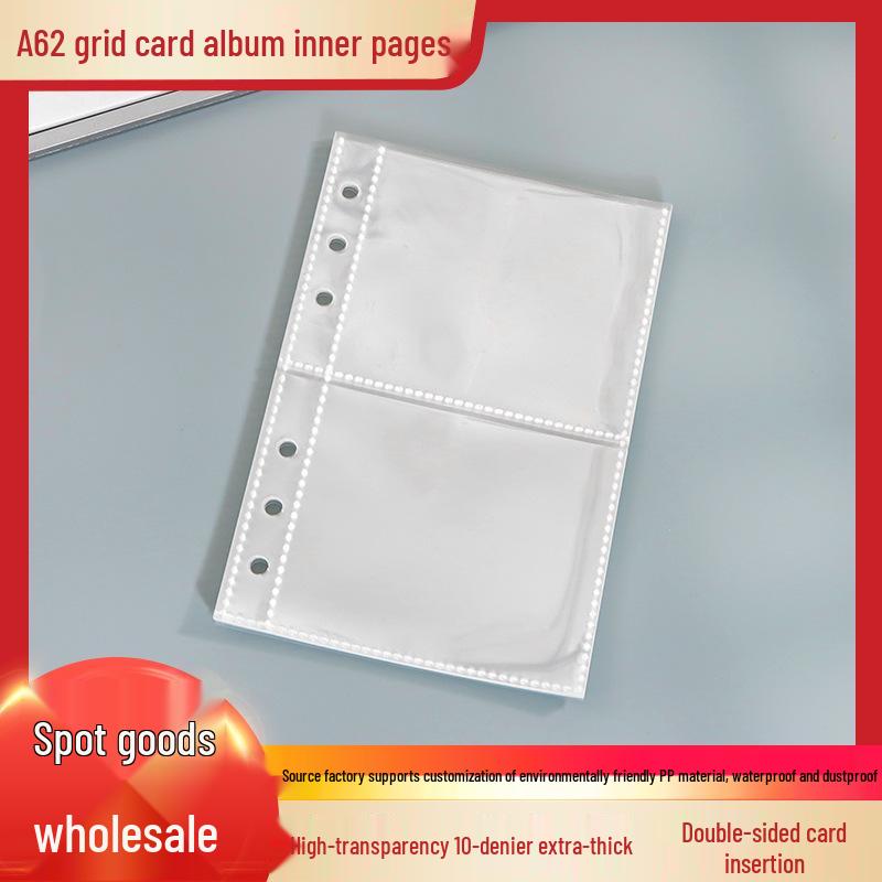 Transparent A6 Loose-Leaf Sticker and Card Organizer with Refill Pages
