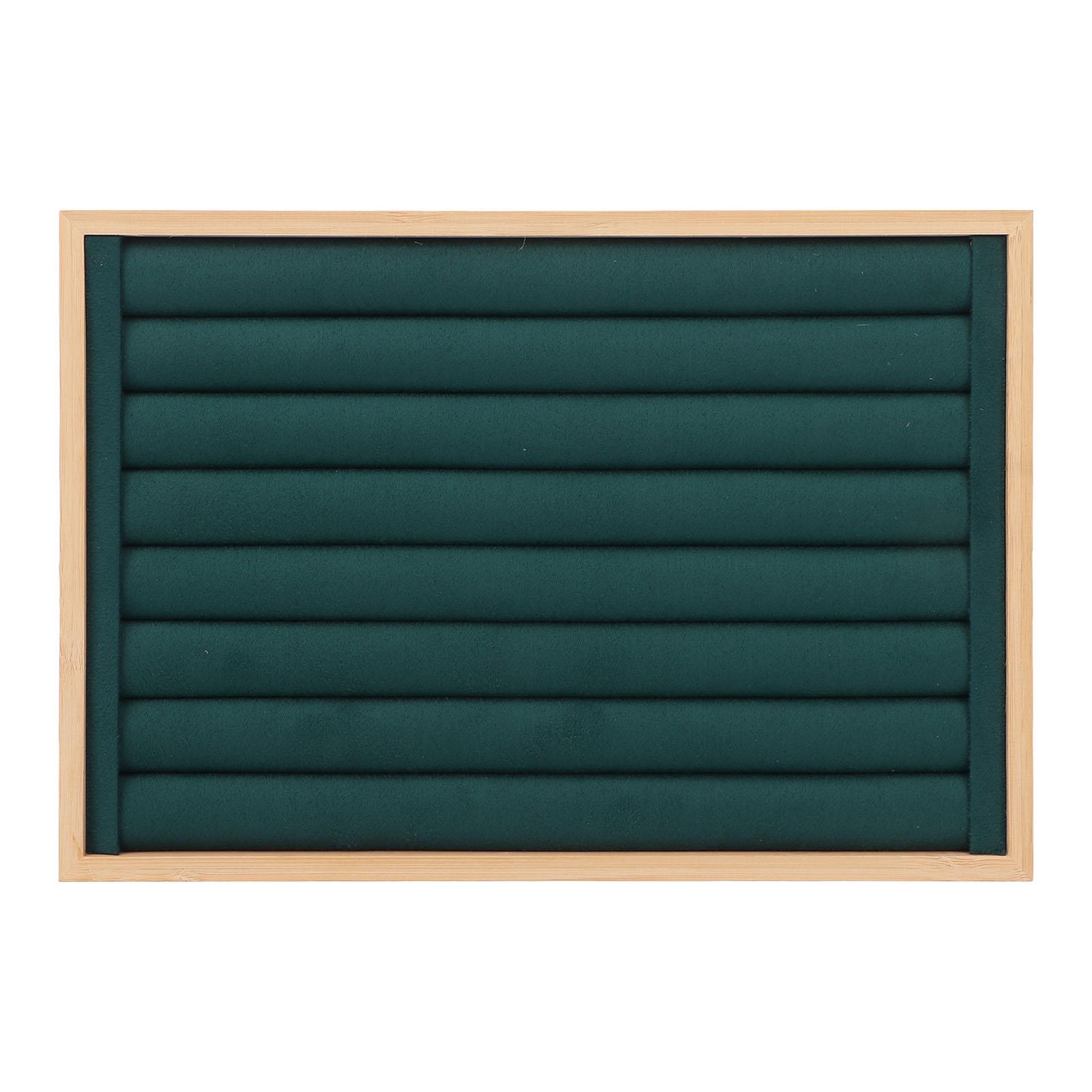 

Лоток для колец 7 рядов, штабелируемый, защитный, устойчивый к царапинам, подкладка, ящик, вставка, дисплей для хранения сережек зелёный