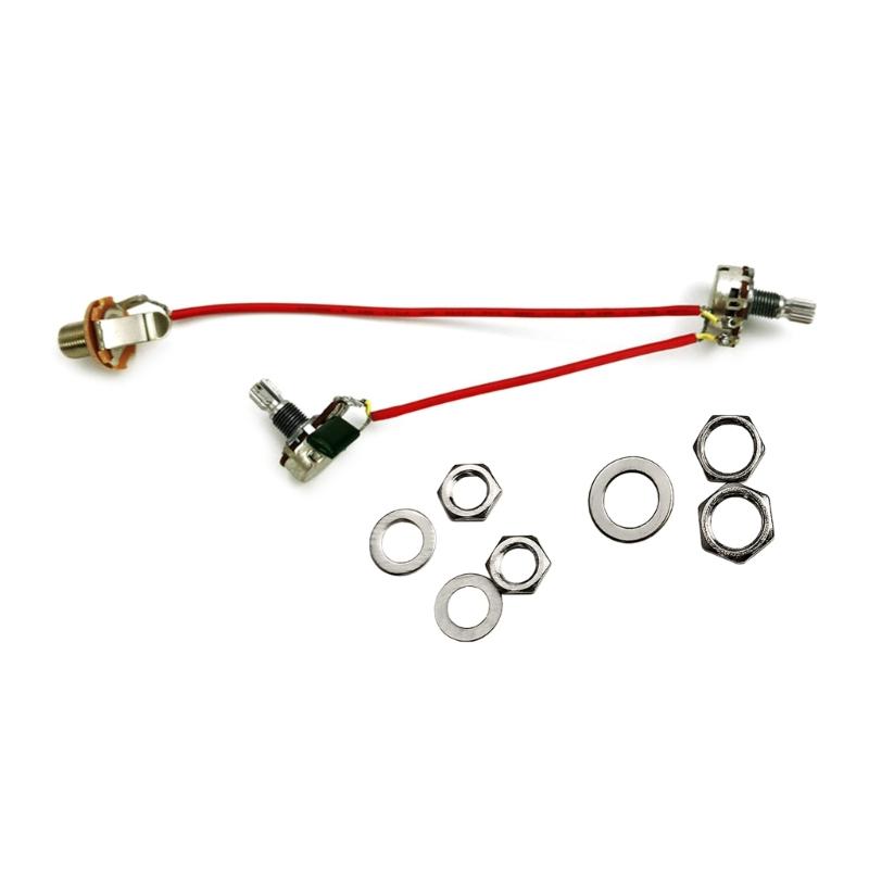 Electric Guitar Wiring Harness Prewired Kits 1 volumes 1 Tone Control Prewired 3 Way with 6.35 plug for Electric Guitar 1