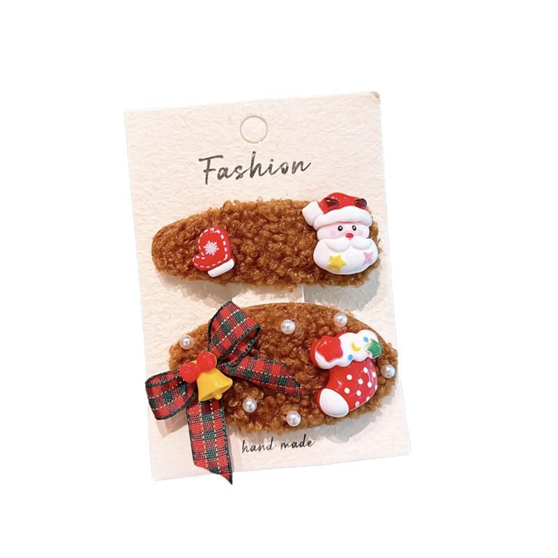 Versatile Santa Claus Hair Clips - Cute Christmas Hair Accessories for Women and Children