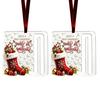 Holiday Party Hanging Decor 2Pcs Christmas Cash Gift Holder Ornament, Acrylic Money with Tree Decorations Santa Snowman Design, Pendant for