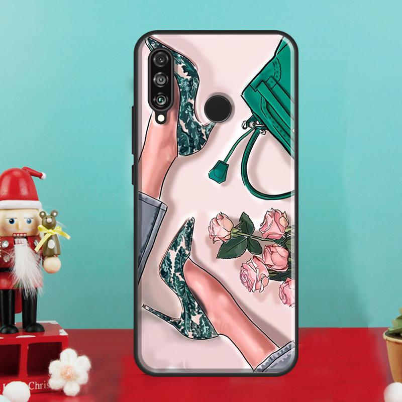 

Fashion High Heels For Huawei Nova 12i 12s 11i 5T Y90 Y70 Y60 Y61 Y91 Y72 9 10 SE P60 Pro P20 P30 P40 Lite Case Huawei P20 Lite
