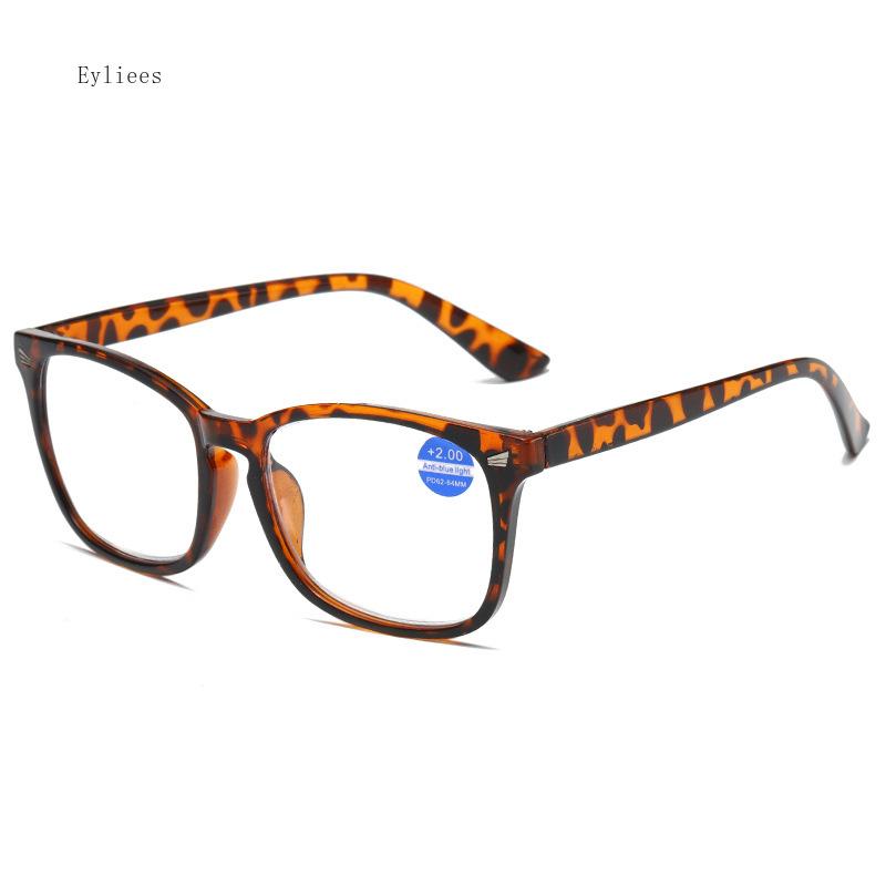 Fashion Square Full Frame Reading Glasses Lady Daily Commuter Hyperopia Eyeglasses Protect Eyes Anti Blue Light Men Eyewear