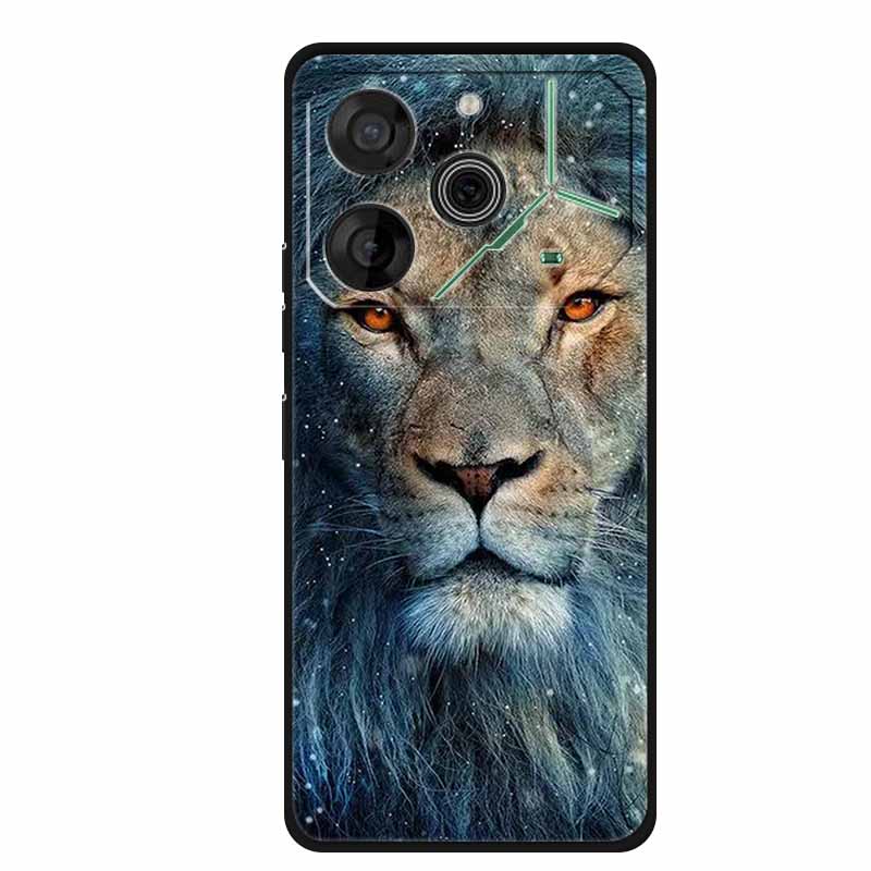 Für Tecno Pova 6 Neo Hülle Tiere TPU Weiches Silikon Rückabdeckung Handyhüllen für Tecno Pova 6Neo 6,78" Stoßfest Wolf Cool funda