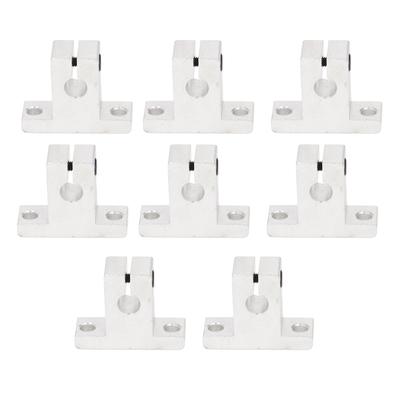 8 Stück Lineare Bewegungs Schienen Klemmstangen Führungsstützen Aluminium für Welle 3D-Drucker Zubehör