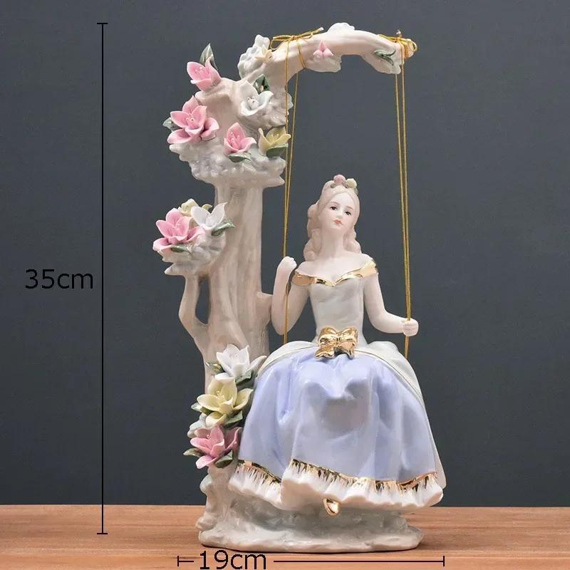 For Europäische Klassische Palast Maid Keramik Porträt Statue Schreibtisch Dekoration Exquisite Porzellan Figur Skulptur Vintage