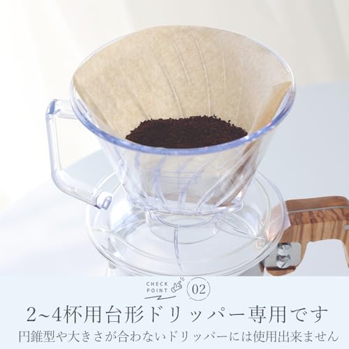 [.co.jp Exclusive] Pearl Metal Coffee Filters, Paper Filters, Drip, 300 Filters (75 Filters per Pack x 4), Brown, Made in Japan, Serving 2-4 Cups