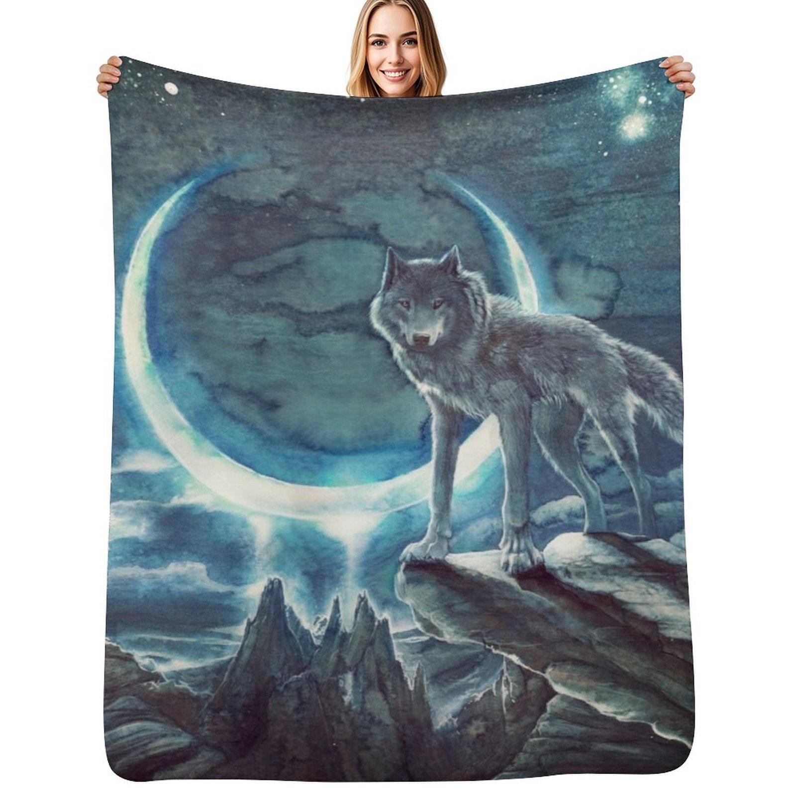Blue eclipse Throw Blanket Color Fast Cozy Throw Blanket 102x76cm(40x30in)