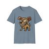 Unisex Softstyle Funny Dog T-Shirt – Cartoon Goofy Pup, Big Eyes and Grin