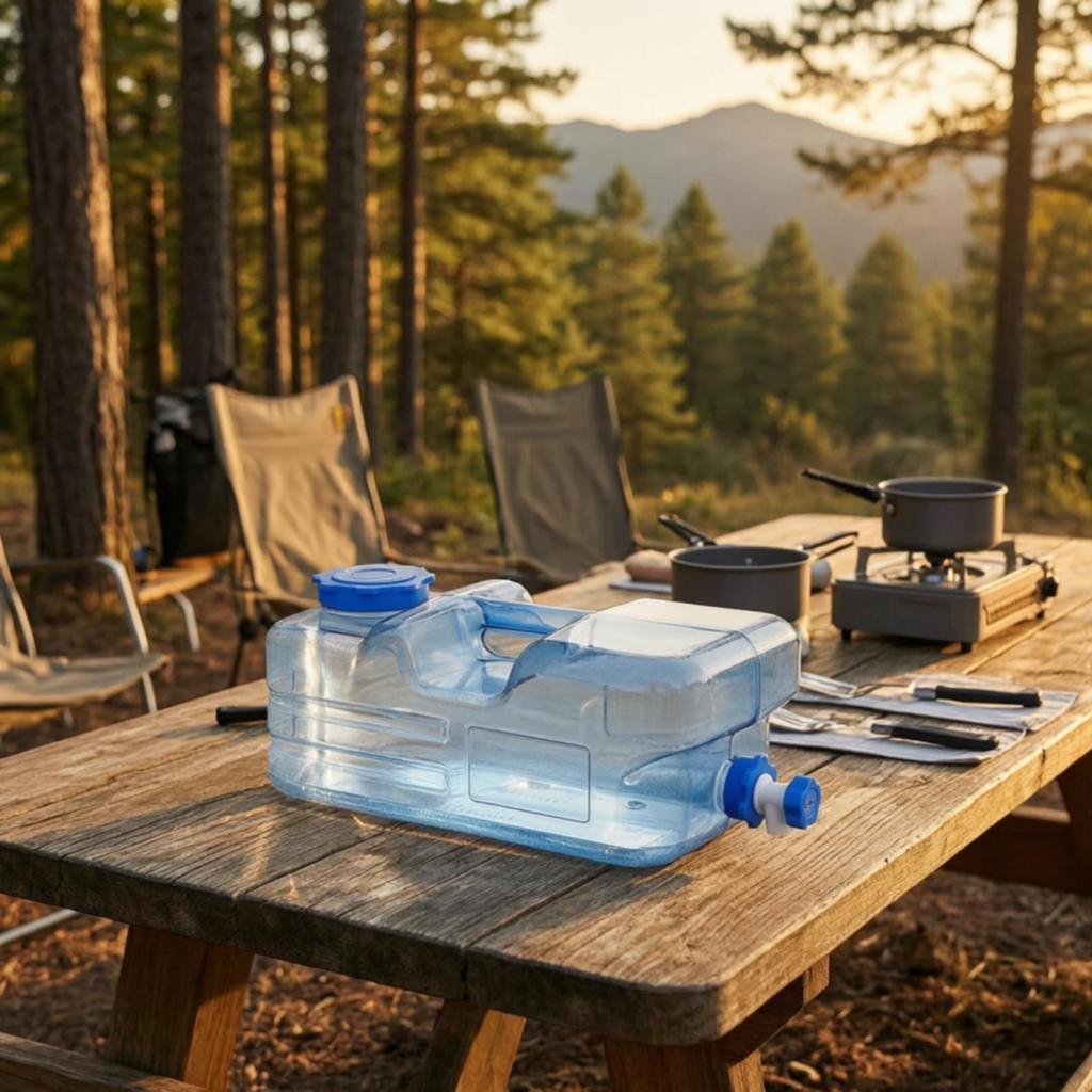 Leakproof Camping Water Container | Easy to Clean, Transparent,