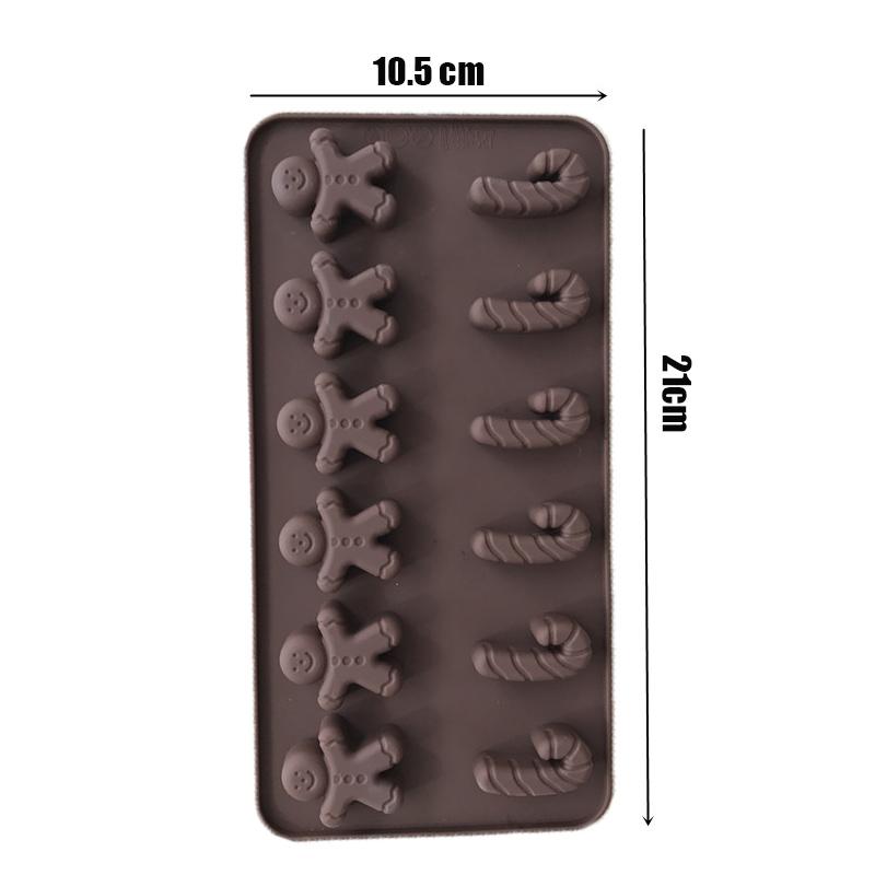 Cake Baking Molds High Temperature Resistant DIY Cookie Mold Christmas Shaped Silicone Chocolate Mold