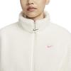 Nike Veste Polaire Épaisse Décontractée Ample à Col Montant Zippée Couleur Unie pour Femmes Vestes Blanc Voile FV4009-133