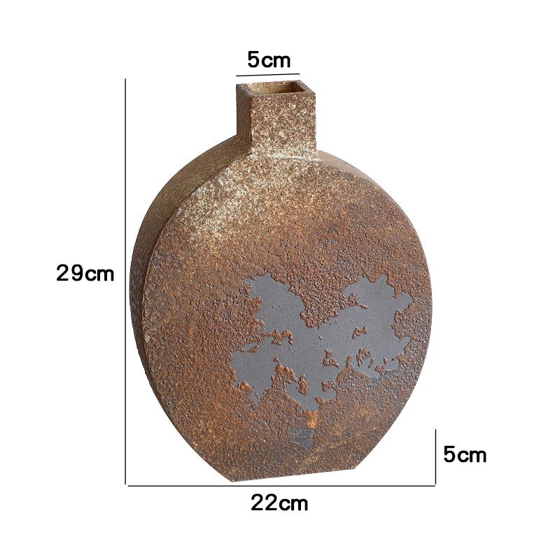 Retro Wabi-Sabi Zen Pottery Vase for Home and Hotel Decor