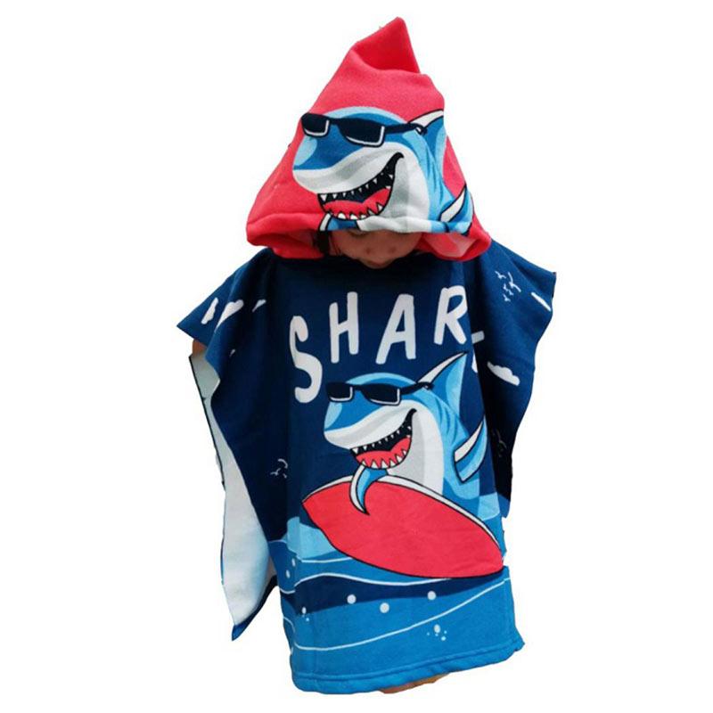 

модний милий мультяшний дитячий рушник для ванни з мікрофібри з капюшоном Пляжний рушник для новонароджених накидка рушники м які пончо дитячі речі для купання мочалка для немовлят