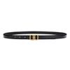 Womens PU Leather Belt With Smooth Buckle Minimalist Casual Waistband Jeans Office Everyday Wear Black Brown