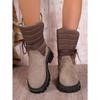 Women's Mid-Tube Snow Boots Women's Winter New Warm Women's Cotton Boots Strap Furry Boots