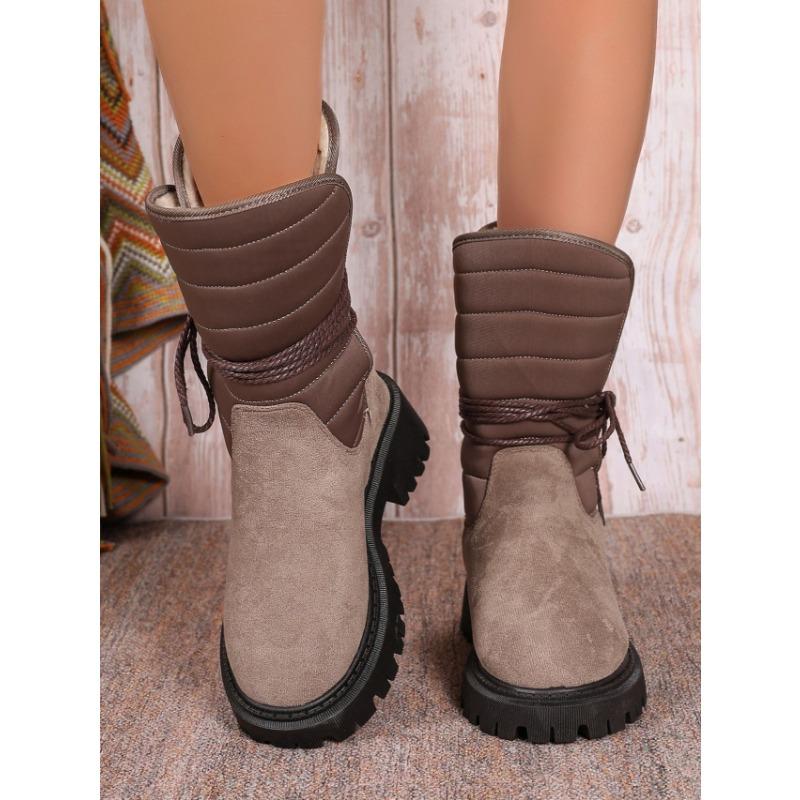 Women's Mid-Tube Snow Boots Women's Winter New Warm Women's Cotton Boots Strap Furry Boots