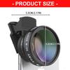 0.45X Wide Angle Macro Lens Two Function Opticals Glass For Smartphones DSLR Cameras With Edges Distortions Correction
