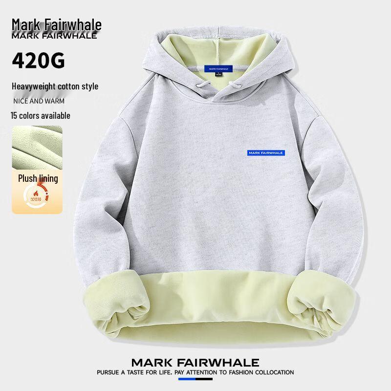 Mark Hua Fei Herren Schweres Fleece Kapuzensweatshirt
