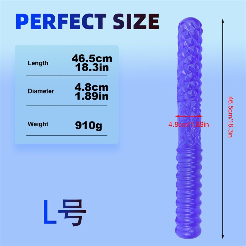 Blue Double-headed Gold Hoop for Women's Double-headed Dildo Oversized Thick and Long Dildo Anal Plug