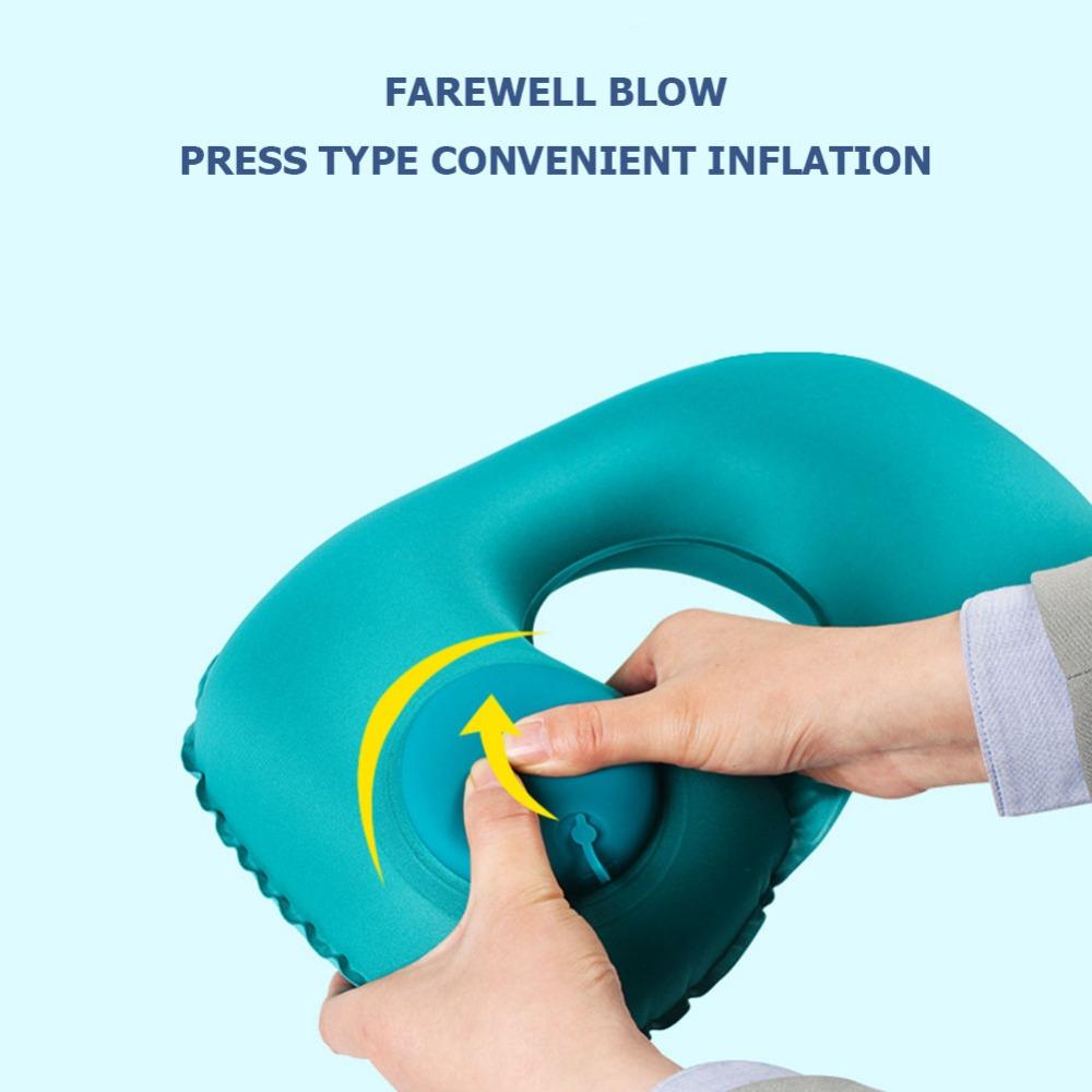Portable Inflatable Airplane U-Shape Neck Pillow Travel Pillows Cervical Vertebr Pillow