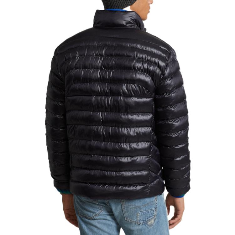 Polo Ralph Lauren Solid Color Quilted Stand Collar Jacket Men Jackets Black MNPOOTW16020893-001