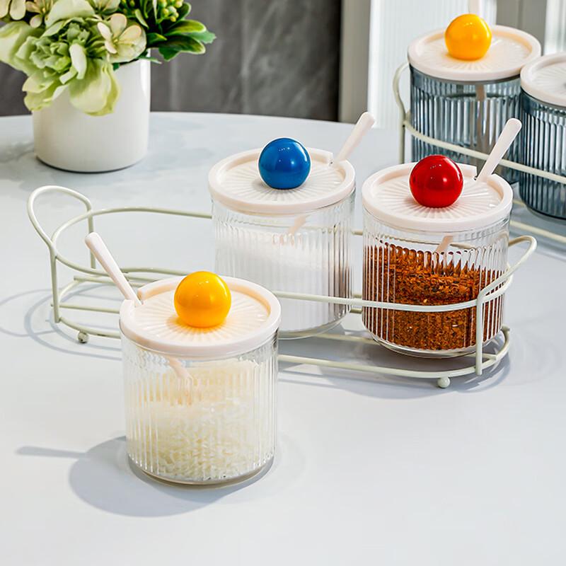 Wild Pigeon Transparent Kitchen Seasoning Jar Set