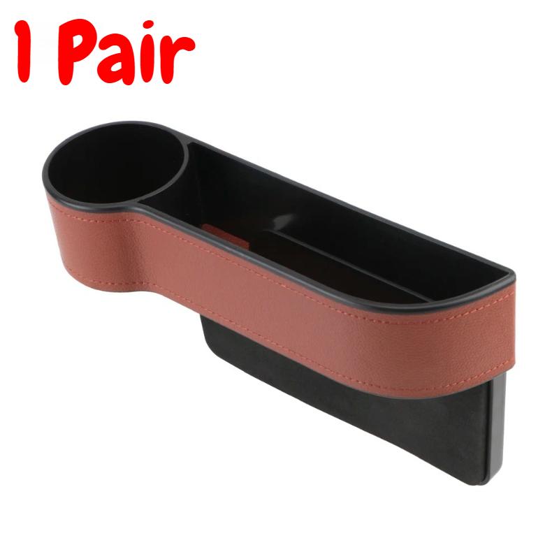 Leather Car Seat Gap Organizer Multifunctional Storage Box Pocket Catcher Cup Phone Bottle Holder Auto Interior Accessories