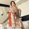 Thickened Double-sided Imitation Cashmere Scarf Shawl Retro Carriage Fashionable Imitation Cashmere Scarf for Women
