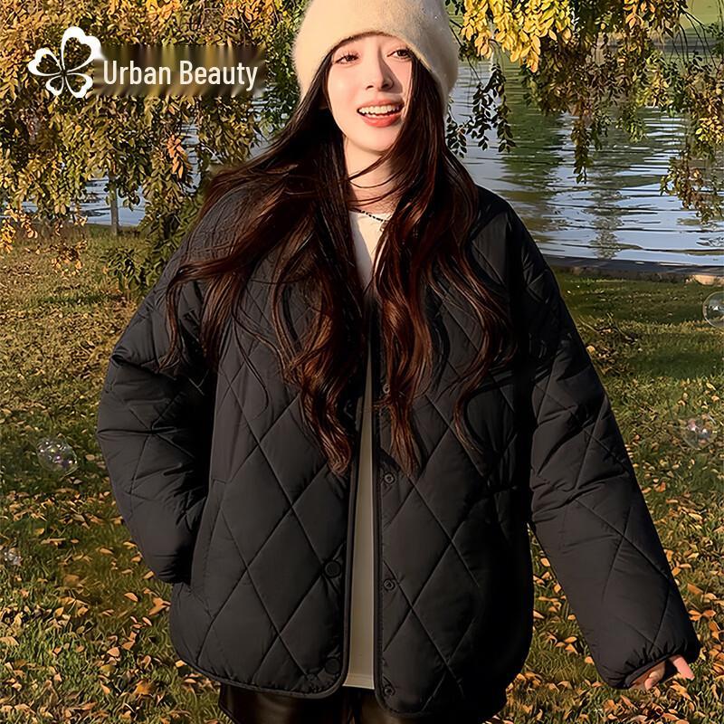 Women s Collarless Padded Jacket L