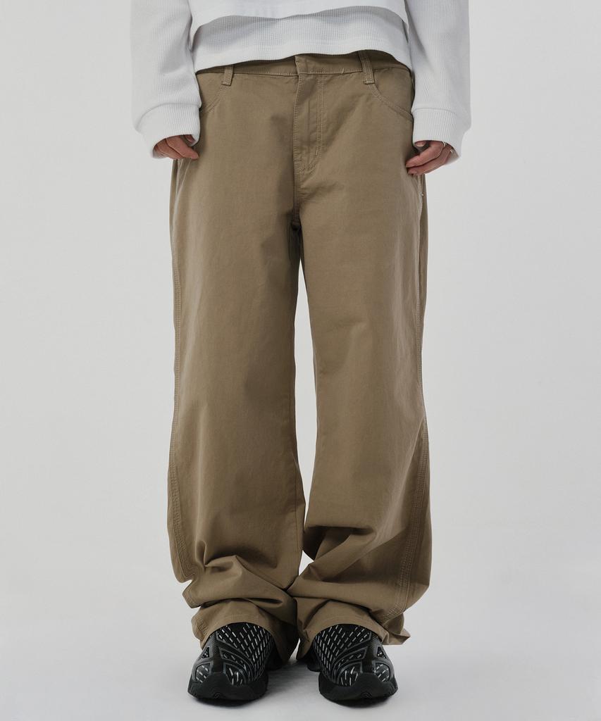 Seuweideu Semi Wide Pants [Beige]
