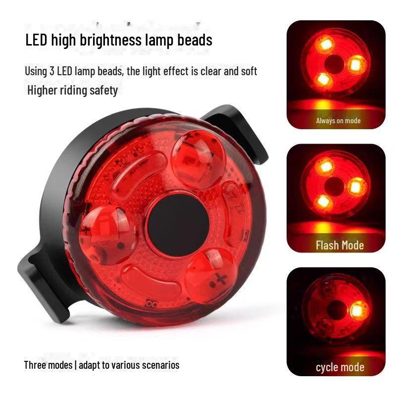 USB Rechargeable Colorful Dimming LED Mini Rear Taillight with Quick-Detach Feature