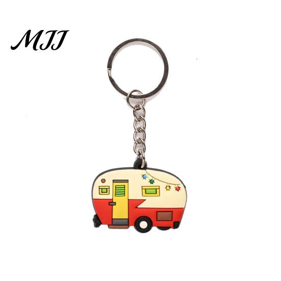 Cartoon Schlüsselanhänger Wohnmobil Form Schlüsselanhänger, Kontrastfarbene Schlüsselanhänger Zubehör für Langlebige Reiseanhänger, Emailliertes Metall Retro Wohnmobil