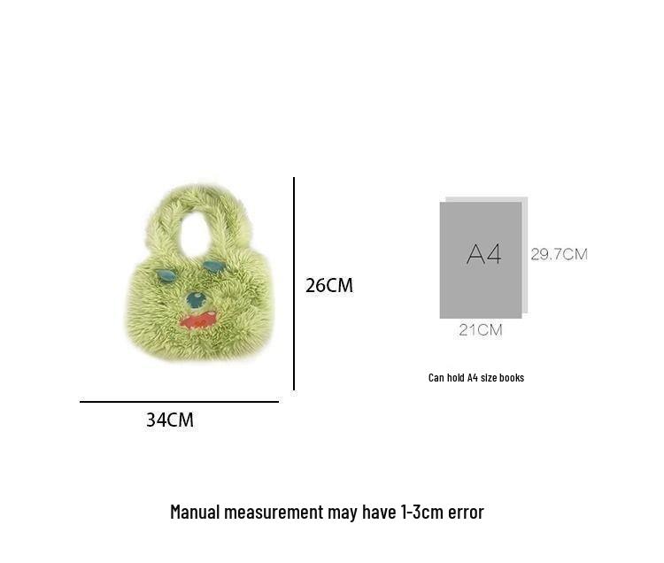 Sanfu Bags Cute Funny Plush Little Monster Shoulder Handbag 2025