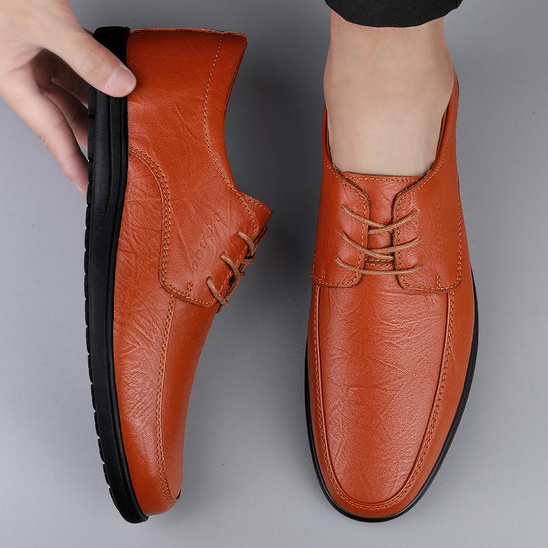 Men's Shoes Leather Formal Shoes for Men Oxfords Male Wedding Party Office Business Shoe