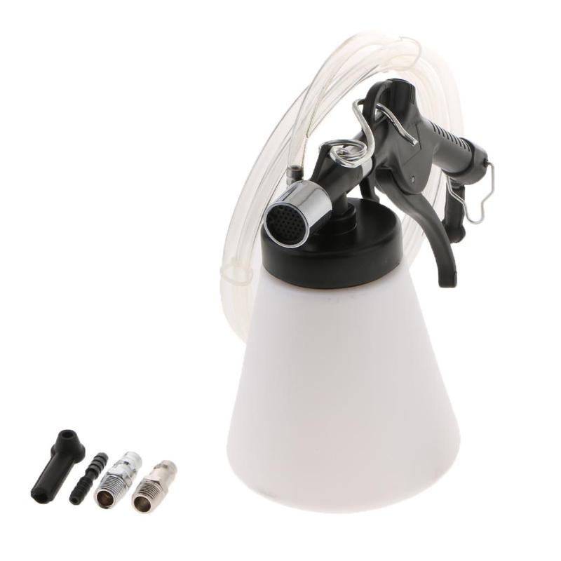 Pneumatic Brake Bleeder Fluid Replacement Tool Set for Car with 4 Master Cylinder Adapters for Single Person Brake Bleeding