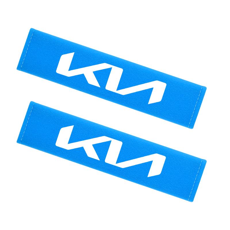 NCUD9 2pcs Cotton Car Seat Belt Cover Protective Shoulders Car Decoration Strap Pad For KIA Ceed Sorento K3 Rio Sportage Soul Picanto