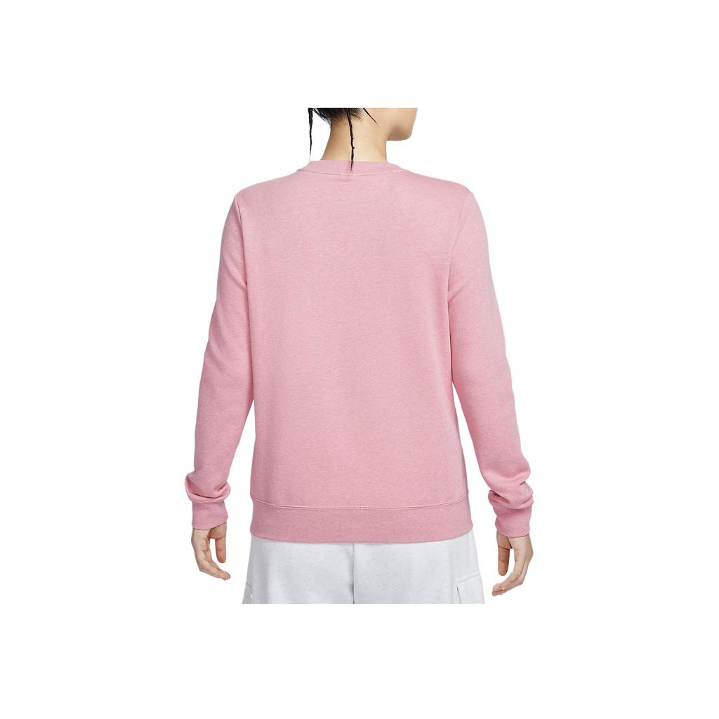 Nike Sportswear Club SS25 Fleece Logo Letter Crew Neck Long Sleeve Sweatshirt Women sweatshirt Element-Pink Stone-Flower HJ0981-699