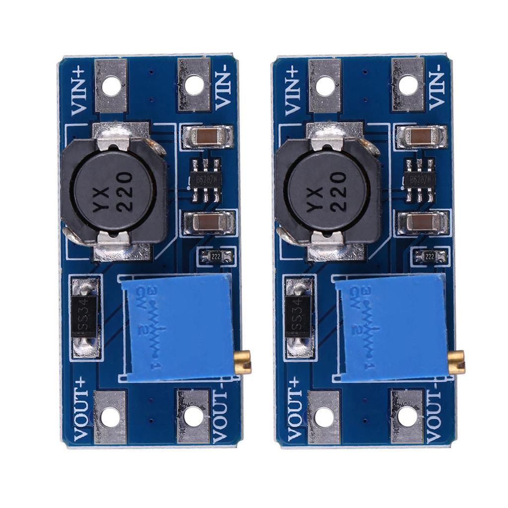 2PCS DC To DC Voltage Step Up Module Adjustable Boost Converter Power Supply Module 2A