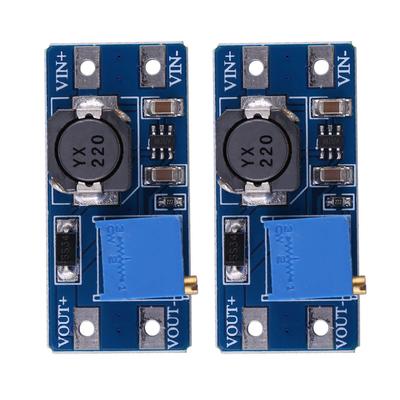 2PCS DC To DC Voltage Step Up Module Adjustable Boost Converter Power Supply Module 2A