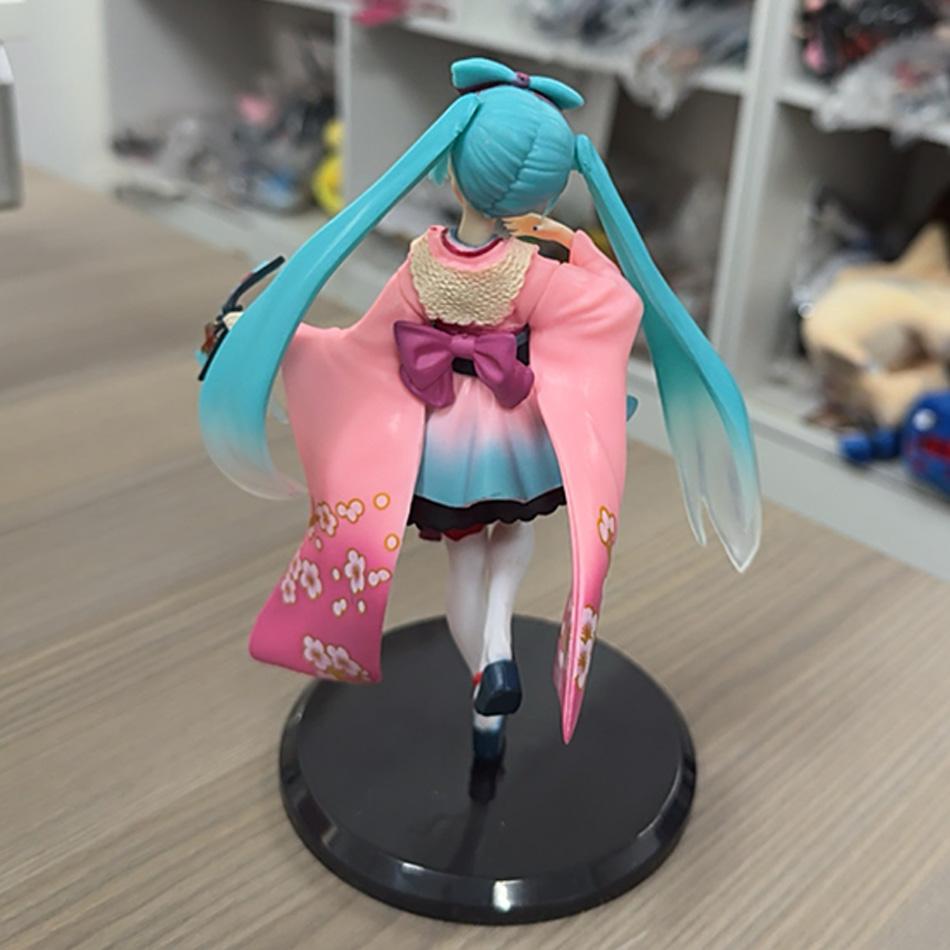 20CM Anime Hatsune Miku Handmade New Tokyo Kimono Sakura Chuyin Scenery Stunning Animation Collection Model Toys Girl Gift Kid Friendly Entertaining