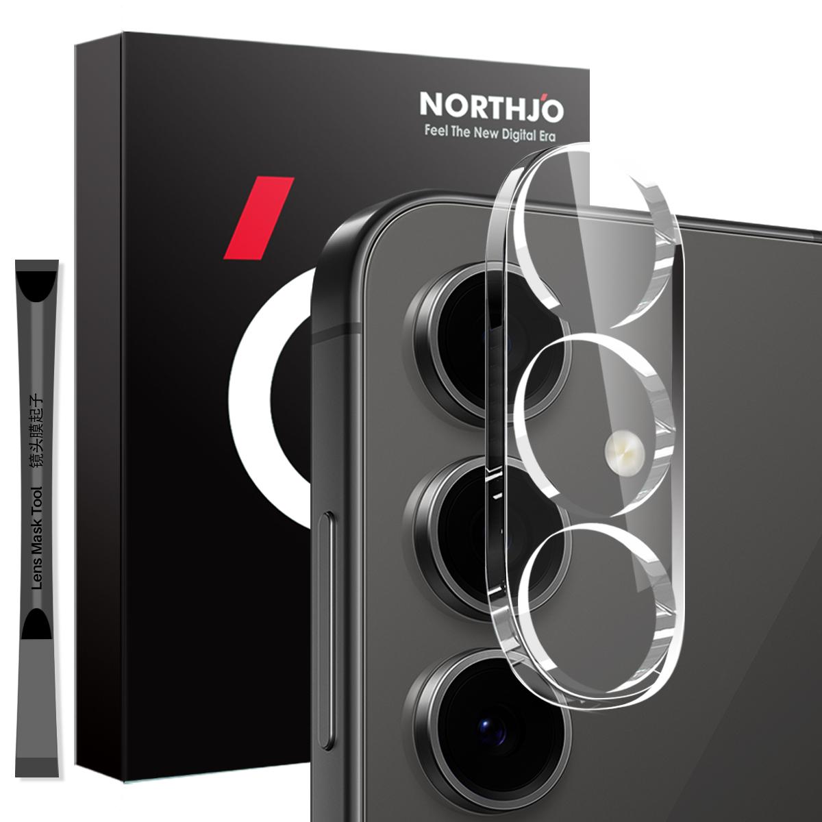 

NORTHJO For Samsung Galaxy S25+ Camera Lens Protector Tempered Glass HD Clear 3D Full Coverage Type A