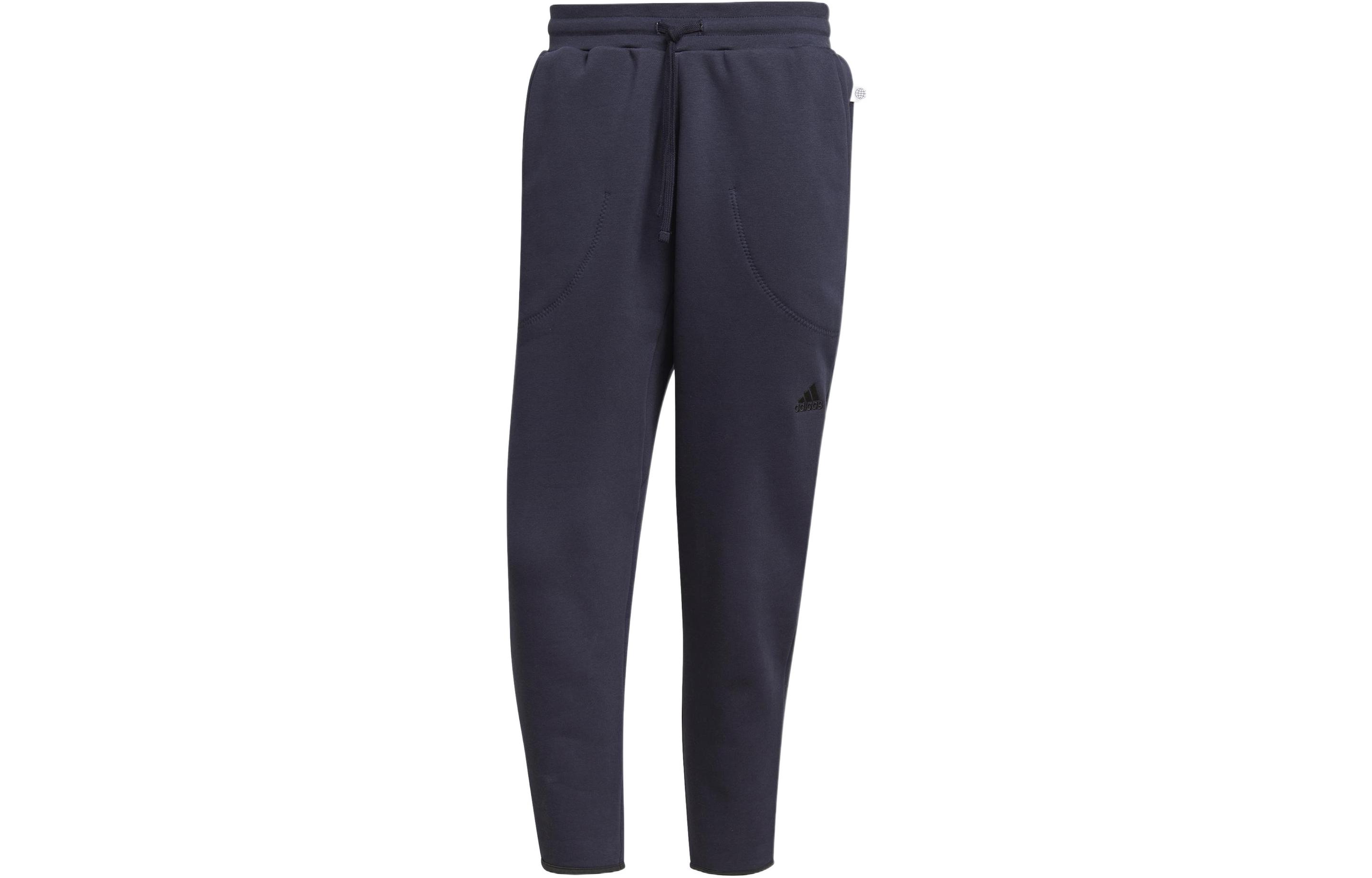 Adidas Casual Pants Men s Navy Blue Moderate Straight Fit Pants HK4587 L