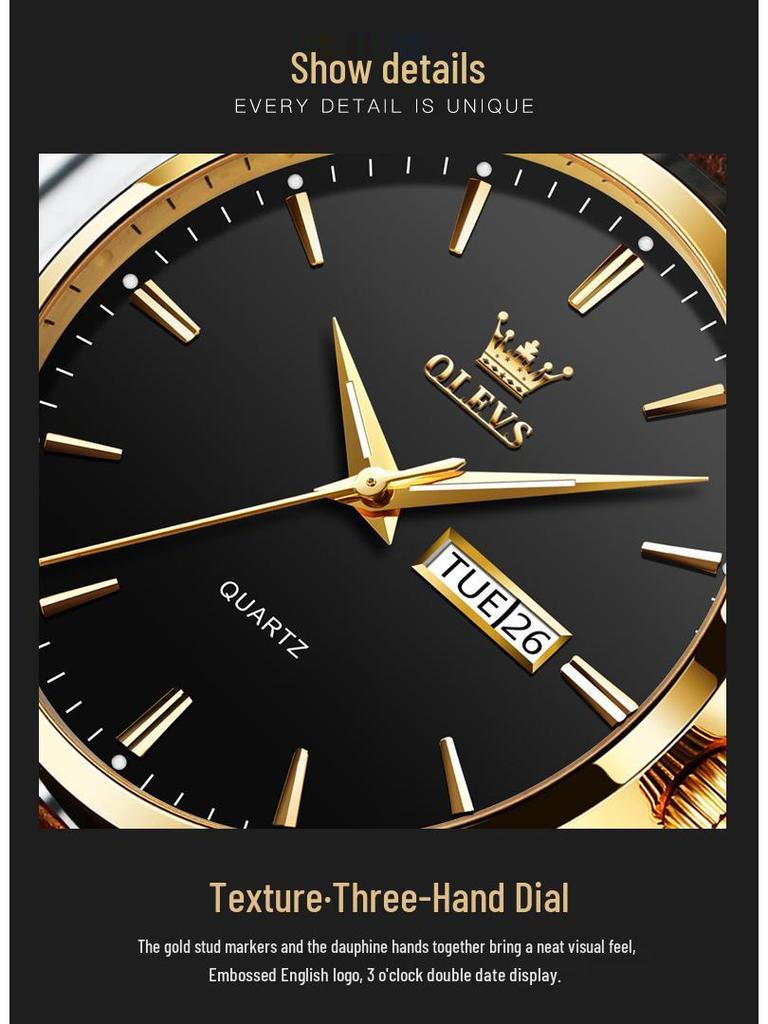 Oulishi Men's Waterproof Quartz Business Watch