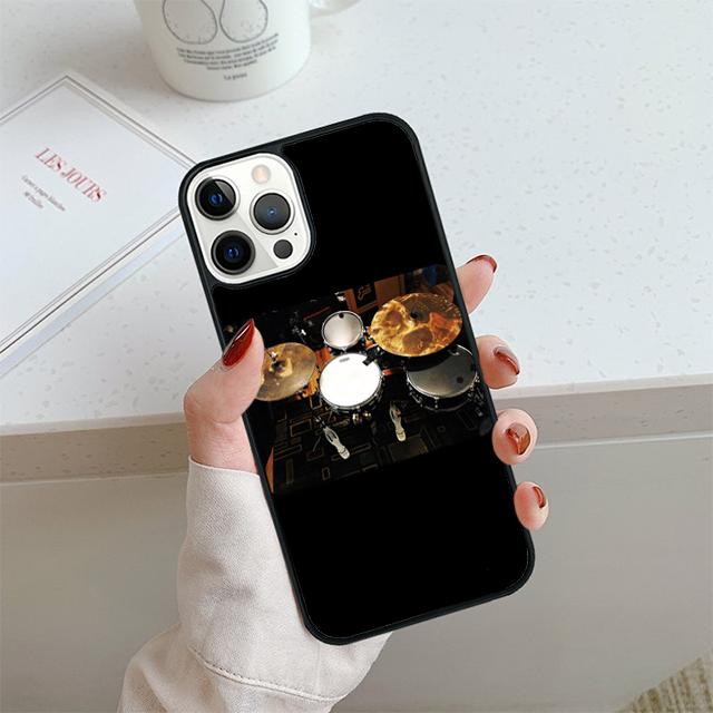 Drums music Phone Case For iPhone 17 Air 13 12 14 15 16  Cover For Apple iPhone 17 Air 14 15 16 Pro Max 6S Plus Coque