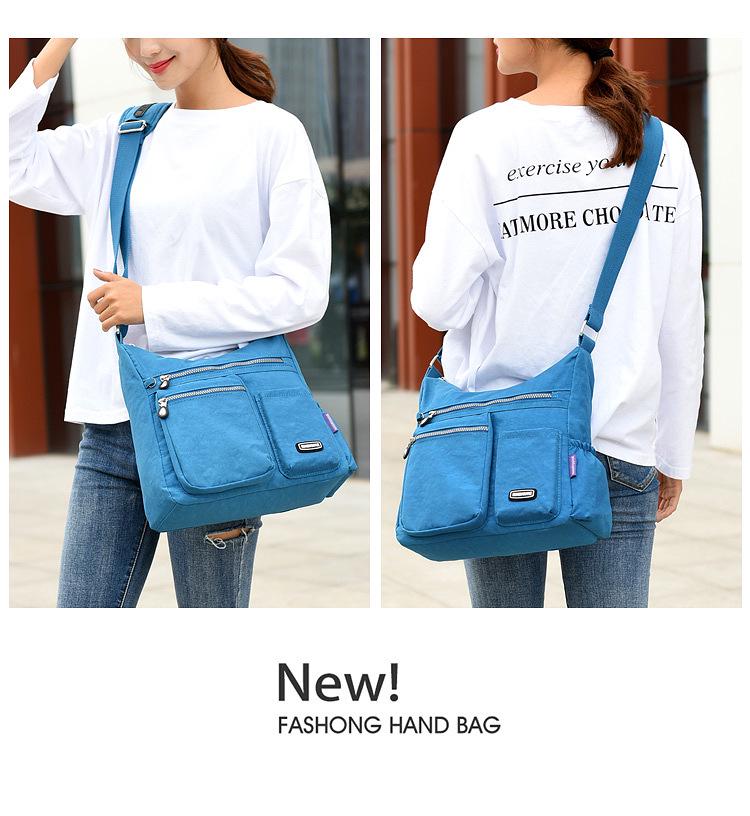 Stylish Water-Repellent Nylon Canvas Crossbody Bag for Women