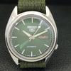 AUTOMATIC 7009A VINTAGE SEIKO 5 JAPAN MENS GREEN COLOR DIAL WATCH A701521-5 R206b-a701521