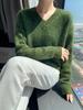 Versatile Women's Cashmere Knit V-Neck Top - Loose Fit, Slimming, Warm for Autumn/Winter
