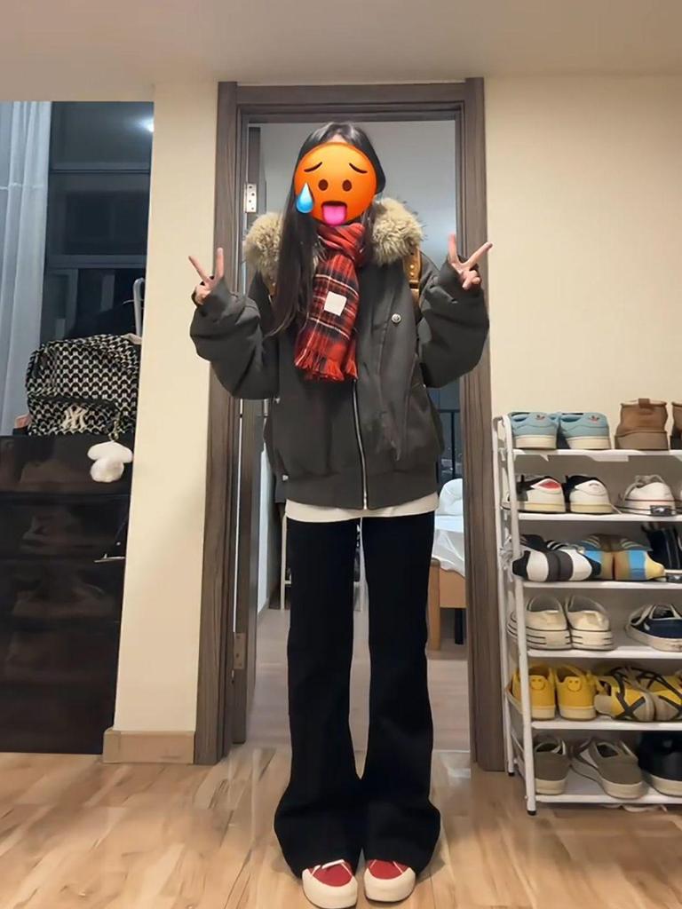Women's 2025 Korean Style Fleece-Lined Thickened Parka - Cotton-Padded Winter Jacket